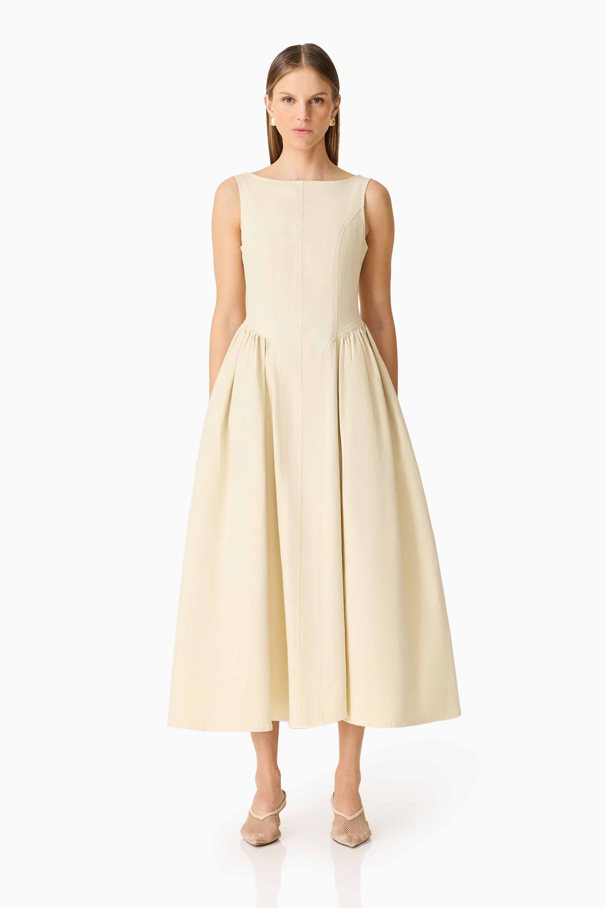 CURAAE Lavelle Maxi Dress in Lemon Yellow