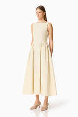 CURAAE Lavelle Maxi Dress in Lemon Yellow