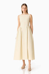 CURAAE Lavelle Maxi Dress in Lemon Yellow