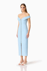 CURAAE Sacha Maxi Dress in Baby Blue