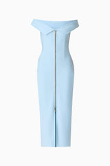 CURAAE Sacha Maxi Dress in Baby Blue