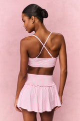 Cadelle Printed Sports Bra - TICKLED PINK