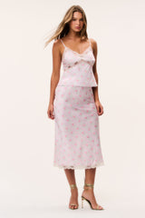 Castle Floral Satin Maxi Skirt