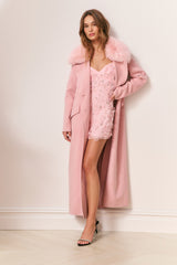 Char Faux Fur Collar Wool Coat