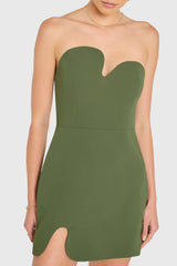 Strapless Puzzle Mini Dress