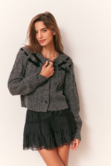 Clementian Alpaca-Blend Ribbon Cardigan