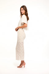 Clooney Stretch Lace Maxi Skirt