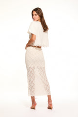 Clooney Stretch Lace Maxi Skirt