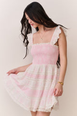 Colbera Mixed Print Cotton Mini Dress