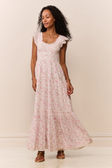 Chessie Blooming Floral Maxi Dress - RUSTIC ORCHID