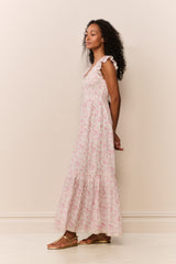 Chessie Blooming Floral Maxi Dress - RUSTIC ORCHID