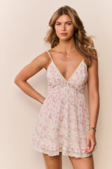 Alonna Blooming Floral Mini Dress - RUSTIC ORCHID