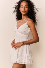 Azar Cotton Bandana Eyelet Mini Dress