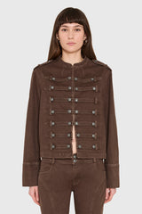 Emma Jacket  in Brown Denim