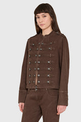 Emma Jacket  in Brown Denim