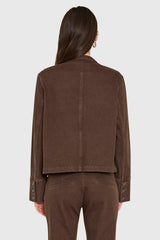 Emma Jacket  in Brown Denim