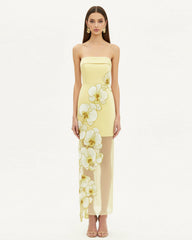 Orchid Embroidered Dress - Yellow