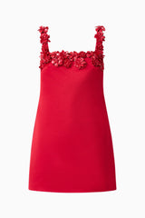 Lucetta Shift Mini Dress in Red