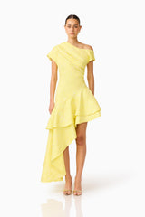 Luella Asymmetrical Gown in Yellow