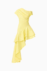 Luella Asymmetrical Gown in Yellow