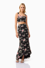 Gaia Floral Set in Black