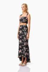 Gaia Floral Set in Black