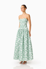 Lisette Sweetheart Gown in Sea Green