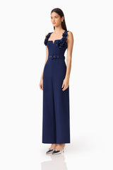 Leonara Sleeveless Jumpsuit in Deep Navy