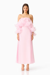 Fiorina Tiered Gown in Pale Pink