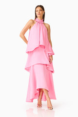 Calista Tiered Gown in Pink