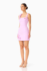 Trompe 3D Mini Dress in Purple