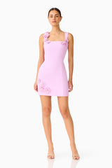 Trompe 3D Mini Dress in Purple