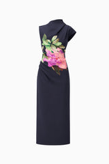 Azelie Asymmetrical Gown in Black