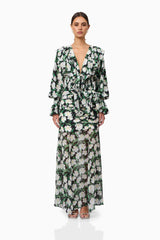 Rosey Long Sleeve Set in Black Floral