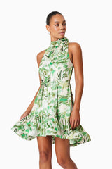 Georgia Babydoll Day Dress In Green