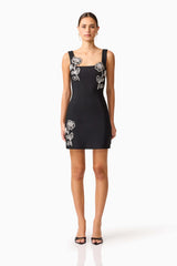 Soleil Party Mini Dress in Black
