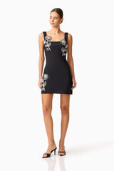 Soleil Party Mini Dress in Black