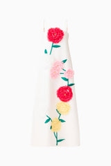 Buttercup Embroidered Maxi Dress in White