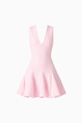 Marla V-Neck Mini Dress in Pink