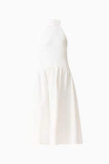 Nolana Halter Midi Dress in White