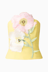 Hope Strapless Top in Yellow