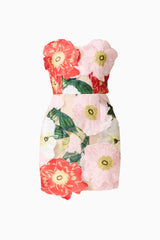 Solara Strapless Mini Dress in Pink Floral