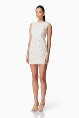 Scarlett Mini Shift Dress in White