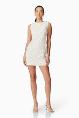 Scarlett Mini Shift Dress in White