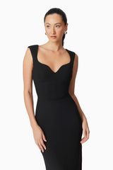 Gia Fitted Gown in Black