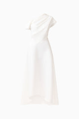 Marissa One Shoulder Gown in White