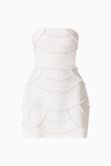 Lucine Strapless Mini Dress in White