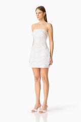 Lucine Strapless Mini Dress in White