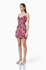 Monica Party Mini Dress in Purple