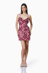 Monica Party Mini Dress in Purple